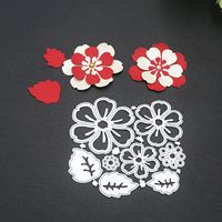 Matrices de découpe pour scrapbooking, motifs floraux et feuilles, en acier au carbone, gravure chimique, pour gaufrage et découpe artisanale de cartes