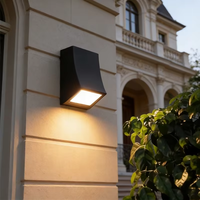 Applique murale extérieure étanche en alliage d'aluminium, LED 3000K, 20 degrés, 8W, 50000 heures, pour pergola, studio, cour, villa, terrasse
