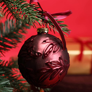 Burgundy <span class=keywords><strong>Red</strong></span> giáng sinh Bóng thủy tinh trang trí cho cây Xmas cho kỳ nghỉ đám cưới Xmas bên thân thiện với môi trường - Product Image 4