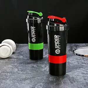 Logo personnalisé 500ml sans Bpa en plastique Fitness entraînement Gym protéines Shaker tasses mélange Sport Shaker bouteille d'eau