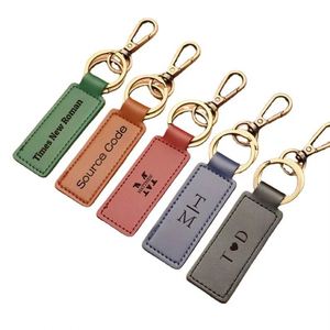 7 Colors Pu Leather Light Keychain Personalised Embossed Text Durable High Quality Mens <b>Gift</b> - Product Image 1