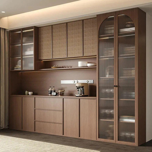 Nuovo arrivo mobili soggiorno moderno 2-in-1 Cabinet organizzare piatti vetrina arredamento mobile credenza compatto - Product Image 1