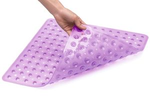 54x54CM <strong>Square</strong> Non-Slip Shower <strong>Mat</strong> Machine Washable <strong>Bath</strong> <strong>Mat</strong> with Suction Cup Drain Hole Bathtub <strong>Mat</strong> for Enhance Bathroom Safety - Product Image 6