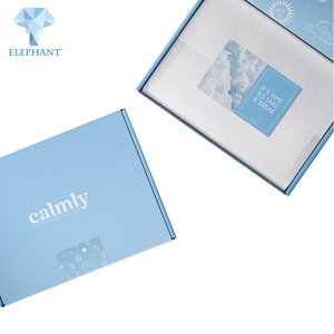 Emballage en carton pour courrier imprimé sur mesure, boîte d'expédition bleue personnalisée - Product Image 5