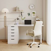 Bureau d'ordinateur blanc de style minimaliste moderne et simple, bureau d'étude pour enfants, bureau d'écriture pour étudiants à domicile, double bureau