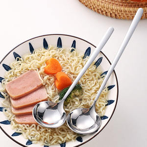 Lange Steel Zilveren Soep Lepel Pollepel Thuis Keuken Serviesgoed Rvs Lepels Schepje Vergiet Keukengerei Kookgerei - Product Image 5