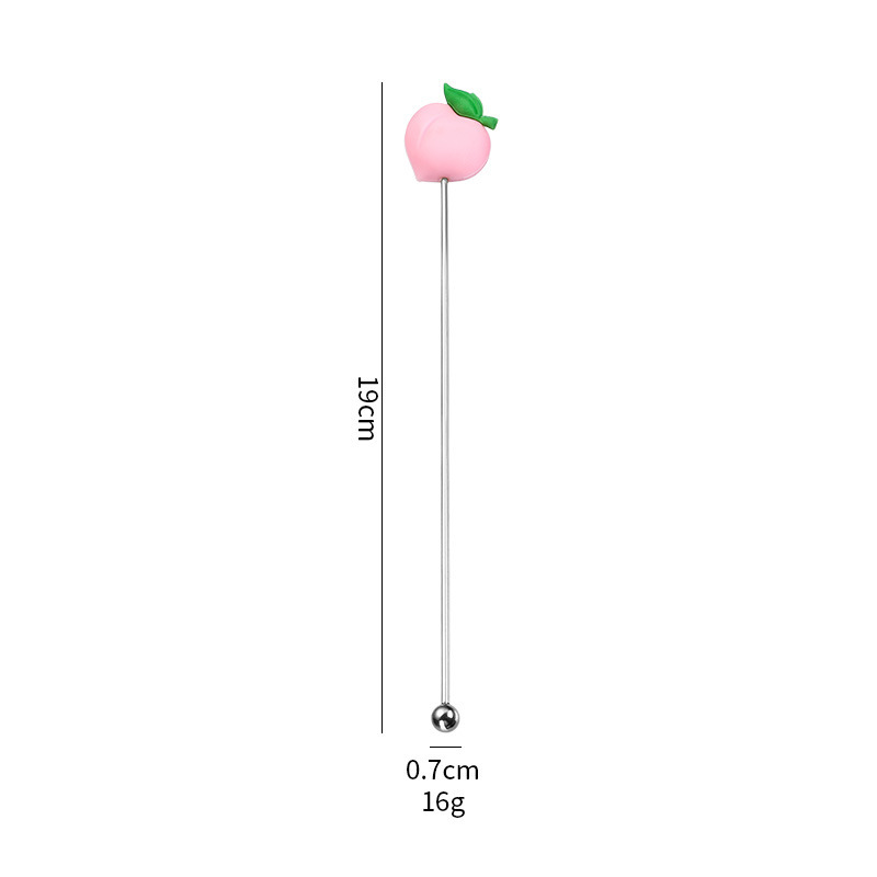 304 material 19cm melocotón revolviendo palo [plata]