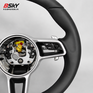 Volante de Cuero de Alta Calidad Compatible con Panamera, Boxster, Taycan, <span class=keywords><strong>Carrera</strong></span> <span class=keywords><strong>GT</strong></span> 912, 914, 918, <span class=keywords><strong>924</strong></span>, 928, 930, 959, 968 - Product Image 2