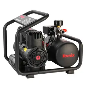 Ronix Luchtcompressor RC-0613 8l Kleine Tank Stille Stille Schroef Mini Auto Luchtcompressor Machine