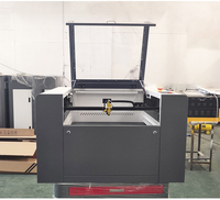 Machine de gravure laser CO2 CNC 4060 50W pour bois, contreplaqué, non-métaux, pierre, caoutchouc, avec rotation à 360 degrés, refroidissement par eau et haute sécurité