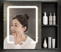 Meuble sous lavabo avec miroir LED intelligent Combinaison de plaques de roche pour lavabo au sol en verre pour armoire pour salle de bain