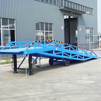 Rampe de chargement mobile hydraulique antidérapante en acier de 15 tonnes pour chariots élévateurs