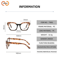TWOOO T1802 Lunettes personnalisées avec logo, effet amincissant, imprimé léopard, surdimensionnées, color block, anti-lumière bleue, vente en gros