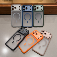 Casing HP Anti Benturan Semi Matte Armor Magnetik Wireless Charging untuk Samsung Galaxy A15 5G Galaxy A57