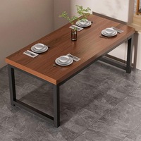 Table à manger rectangulaire moderne et simple pour restaurant, idéale pour les fast-foods décontractés et les salles à manger de loisirs