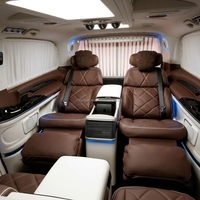 Kit de conversion intérieure de luxe avec sièges d'aviation VIP, cloison et plafond étoilé pour Mercedes Classe V Vito W447