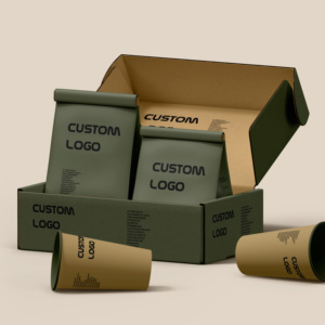 Caja de Envío Ecológica Premium con Logotipo Personalizado y Bolsas y Vasos <span class=keywords><strong>a</strong></span> Juego para Sets de Regalo de Comida - Product Image 1