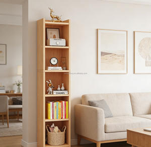 Estantería de Madera Delgada de Una Sola Columna y Múltiples Niveles en Oferta, para Hogar, Hotel, Escuela, Hospital, Sala de Estar, Taller, Apartamento - Product Image 2