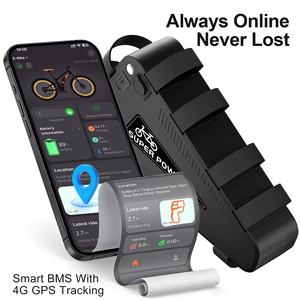 แบตเตอรี่จักรยานไฟฟ้า EU Stock Super Power 48V 30Ah รูปทรงสามเหลี่ยม พร้อม GPS BMS ลิเธียมไอออน สำหรับติดตั้งใต้ท่อ พร้อมจอ LCD - Product Image 3