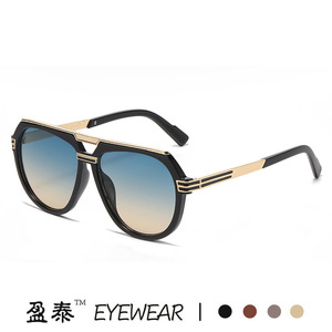 Lunettes de soleil unisexes, monture en plastique et métal, protection UV400, style aviateur - Product Image 3