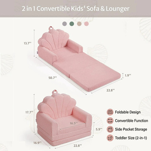 Sofá <span class=keywords><strong>Infantil</strong></span> 2 en 1 con Protección de Cierre OEKO-TEX, Sofá <span class=keywords><strong>Plegable</strong></span> para Niños, Sillón Reclinable para Niños, para Sala de Estudio - Product Image 2