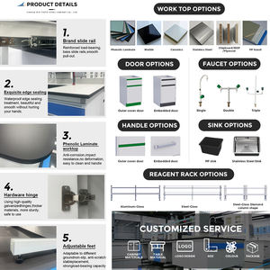 Banco di Prova con Cappa Aspirante dal Design Moderno, Panche Laterali Centrali, <span class=keywords><strong>Set</strong></span> di Prova con Superficie in Resina Epossidica per Scuole - Product Image 5