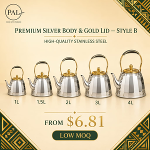 Premium Quality Modern Stainless Steel Heavy Duty Whistling Water Kettle 3L/4L Eco-Friendly Gas Induction Cookers for Restaurant - Product Image 1