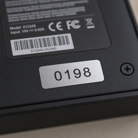 Etiquetas Numéricas Personalizadas, Rollo de Etiquetas Autoadhesivas Plateadas Mate Impermeables para Números de Serie y Etiquetas de Precio OEM