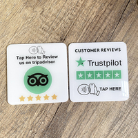 Tarjeta Inteligente NFC Impermeable de 13.56MHz, Tarjeta de PVC para Negocios, 10X10cm, ISO14443a, Logotipo Personalizado, Reseña en Trustpilot y Tripadvisor