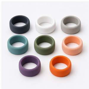 Lot de 8 protections pour bague Oura Ring 4 Gen 3, en silicone souple aux tons pastel, pour femmes, couleurs douces, fines, pour un usage quotidien - Product Image 1