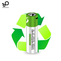 SMARTOOOLS Baterai Lithium Ion Isi Ulang 1.5V AA 2600mWh Paket 4 Buah dengan Pengisian Daya Tipe-C untuk Senter LED & Mainan
