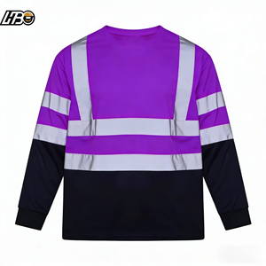 HBC High Visibility Long Sleeve Reflective <strong>T</strong> <strong>Shirt</strong> Safety Work Uniform for Mining Industry and Factory <strong>Workers</strong> - Product Image 2