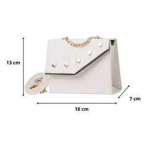 Bolso Bandolera para Mujer Daria Rosa, Material PU, Cierre de Cremallera, Impermeable, Color Sólido, Uso Diario - Product Image 1