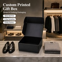 Elegante Caja de Regalo Corrugada Impresa Personalizada y Plegable, Embalaje Ecológico para Zapatos y Ropa con Logotipo Personalizado