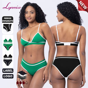 Lynmiss Manufacturing Bikinis <span class=keywords><strong>Maillot</strong></span> <span class=keywords><strong>de</strong></span> <span class=keywords><strong>bain</strong></span> d'époque pour femmes Ensemble <span class=keywords><strong>de</strong></span> maillots <span class=keywords><strong>de</strong></span> <span class=keywords><strong>bain</strong></span> menstruels à 4 couches - Product Image 1