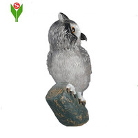 Appât de chasse pour oiseaux en PEHD, modèle hibou, moulé par soufflage, écologique, pour effrayer les oiseaux