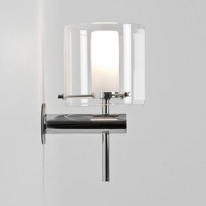 Lámpara de pared minimalista E14 LED 220V con acabado cromado, cabezal único moderno para dormitorio, hotel, restaurante - Product Image 1