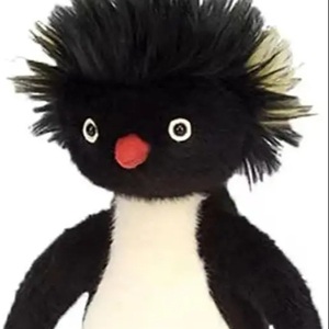 Lindo Peluche de Pingüino Rockhopper, Muñeco de Peluche de Pingüino con Pelo Puntiagudo y Nariz Roja - Product Image 1