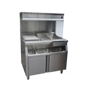 1450W Standing Commercial Fast Food Equipment Electric Potato Chips Warmer French Fries Station