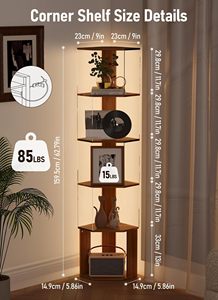 Vitrina de Esquina de 6 Niveles con LED, Estantes de Acrílico con Puertas, Vitrina para Curiosidades y Exhibición de Figuras y Artículos de Vanidad - Product Image 6