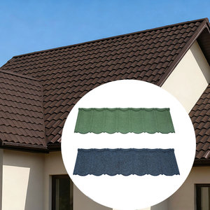 Tuile de toiture en pierre, tôle de toiture revêtue de pierre, pas de décoloration, matériau naturel, facile à réparer - Product Image 1
