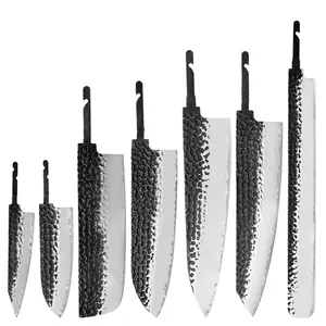 Couteau de chef japonais à 3 couches en acier composite forgé à la main à lame vierge couteau de bricolage personnalisé outils de cuisine de cuisine