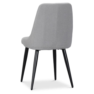 <span class=keywords><strong>Chaise</strong></span> de salle à manger nordique en <span class=keywords><strong>tissu</strong></span>, dossier incurvé rembourré, pieds en métal durables, hauteur réglable, portable, pour restaurant, appartement, salle de sport - Product Image 6