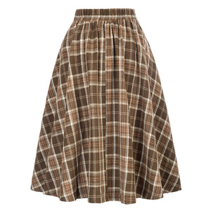 Nouvelle jupe trapèze unie respirante mi-longue décontractée et sexy pour femme, printemps-été - Product Image 4