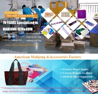 Bolsa de Almacenamiento para Tapete de Mahjong de 31.5"33", Bolsa con Cordón de Neopreno y Terciopelo Bordado para Tapete de Mahjong Americano
