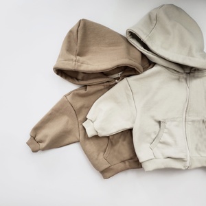 Tenues en molleton de coton tricoté pour bébé, veste à capuche pour bébé, manteaux pour bébé - Product Image 1