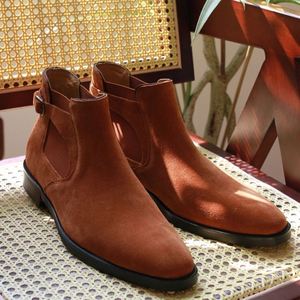 Summer <b>Spring</b> New British Retro Square Toe Patchwork Lace-Up Anti-Slip Lightweight Breathable Office & Career <b>Boots</b> - Product Image 4