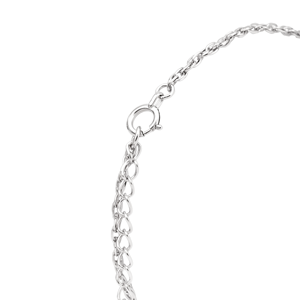 Twisted Rope Gloss White Pt950 Flexible Wristlet With Braided Segments For Weekend Females Light <b>Stack</b> Platinum Wrist Ornament - Product Image 3