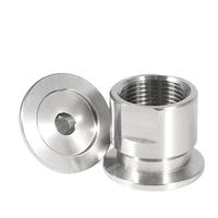Konektor Cepat Pasang Pipa KF Clamp Quick-Fit Chuck dengan Ulir Dalam BSPT Sisi Berlawanan dan Gigi Dalam, Bahan Stainless Steel 304