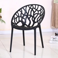 Fabrication en Chine Fauteuil de jardin en plastique design de meubles de style fleuri Chaise d'intérieur d'extérieur